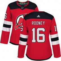 Women's Adidas New Jersey Devils Kevin Rooney Red Home Jersey - Authentic