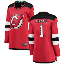 Women's Fanatics Branded New Jersey Devils Keith Kinkaid Red Home Jersey - Breakaway
