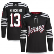 Youth Adidas New Jersey Devils Nico Hischier Black 2021/22 Alternate Primegreen Pro Player Jersey - Authentic