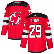 Men's Adidas New Jersey Devils Ryane Clowe Red Home Jersey - Authentic