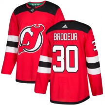 Men's Adidas New Jersey Devils Martin Brodeur Red Jersey - Authentic