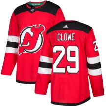 Men's Adidas New Jersey Devils Ryane Clowe Red Jersey - Authentic