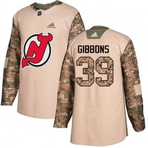 Youth Adidas New Jersey Devils Brian Gibbons Camo Veterans Day Practice Jersey - Authentic