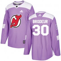 Men's Adidas New Jersey Devils Martin Brodeur Purple Fights Cancer Practice Jersey - Authentic