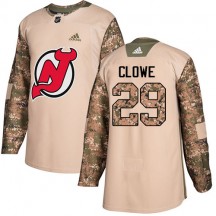 Youth Adidas New Jersey Devils Ryane Clowe Camo Veterans Day Practice Jersey - Authentic