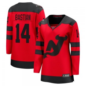 Women's Fanatics Branded New Jersey Devils Nathan Bastian Red 2024 Stadium Series Jersey - Breakaway