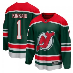 Youth Fanatics Branded New Jersey Devils Keith Kinkaid Green 2020/21 Special Edition Jersey - Breakaway