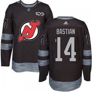 Men's New Jersey Devils Nathan Bastian Black 1917-2017 100th Anniversary Jersey - Authentic
