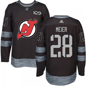 Men's New Jersey Devils Timo Meier Black 1917-2017 100th Anniversary Jersey - Authentic