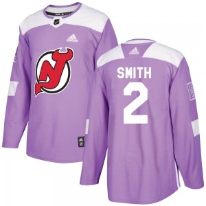 Youth Adidas New Jersey Devils Brendan Smith Purple Fights Cancer Practice Jersey - Authentic