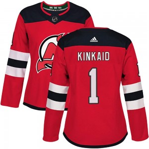 Women's Adidas New Jersey Devils Keith Kinkaid Red Home Jersey - Authentic
