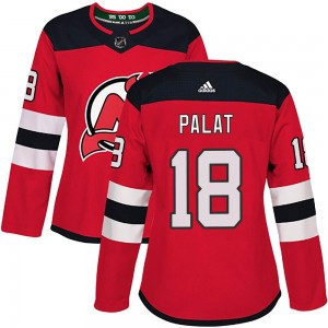 Women's Adidas New Jersey Devils Ondrej Palat Red Home Jersey - Authentic