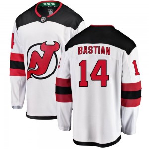 Men's Fanatics Branded New Jersey Devils Nathan Bastian White Away Jersey - Breakaway
