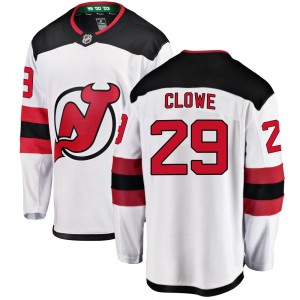 Men's Fanatics Branded New Jersey Devils Ryane Clowe White Away Jersey - Breakaway