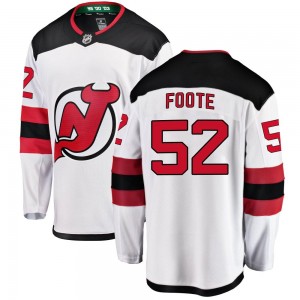 Men's Fanatics Branded New Jersey Devils Cal Foote White Away Jersey - Breakaway