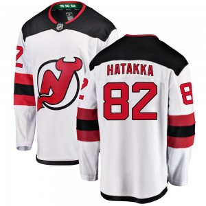 Men's Fanatics Branded New Jersey Devils Santeri Hatakka White Away Jersey - Breakaway