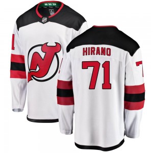 Men's Fanatics Branded New Jersey Devils Yushiroh Hirano White Away Jersey - Breakaway