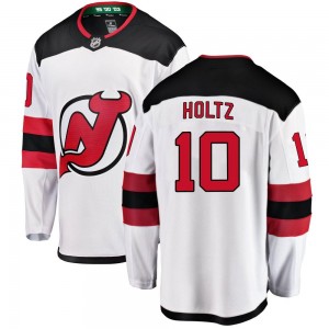 Men's Fanatics Branded New Jersey Devils Alexander Holtz White Away Jersey - Breakaway