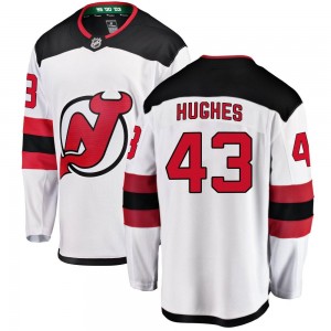 Men's Fanatics Branded New Jersey Devils Luke Hughes White Away Jersey - Breakaway