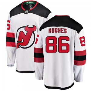 Men's Fanatics Branded New Jersey Devils Jack Hughes White Away Jersey - Breakaway