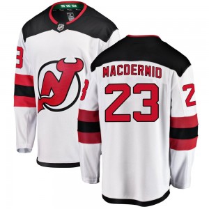 Men's Fanatics Branded New Jersey Devils Kurtis MacDermid White Away Jersey - Breakaway
