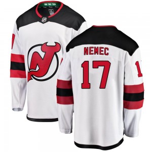 Men's Fanatics Branded New Jersey Devils Simon Nemec White Away Jersey - Breakaway
