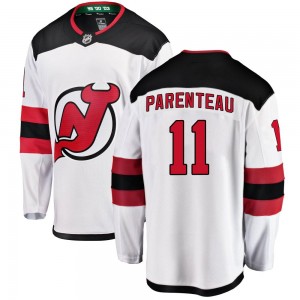 Men's Fanatics Branded New Jersey Devils P. A. Parenteau White Away Jersey - Breakaway