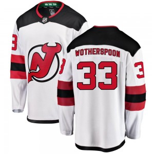 Men's Fanatics Branded New Jersey Devils Tyler Wotherspoon White Away Jersey - Breakaway