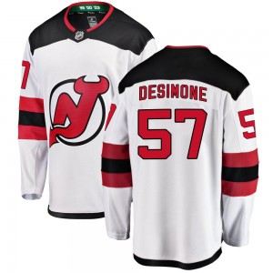 Youth Fanatics Branded New Jersey Devils Nick DeSimone White Away Jersey - Breakaway
