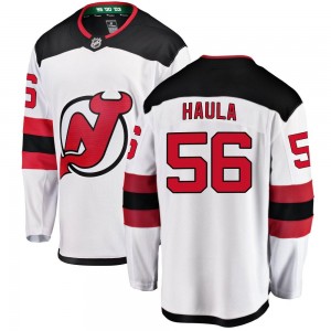 Youth Fanatics Branded New Jersey Devils Erik Haula White Away Jersey - Breakaway