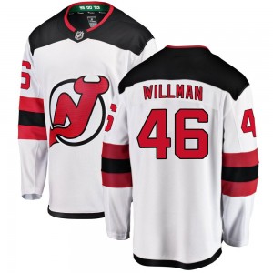 Youth Fanatics Branded New Jersey Devils Max Willman White Away Jersey - Breakaway