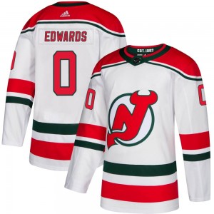 Youth Adidas New Jersey Devils Ethan Edwards White Alternate Jersey - Authentic