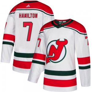 Men's Adidas New Jersey Devils Dougie Hamilton White Alternate Jersey - Authentic
