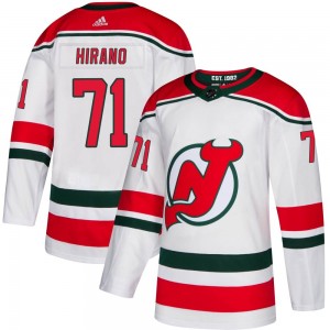 Men's Adidas New Jersey Devils Yushiroh Hirano White Alternate Jersey - Authentic