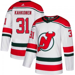 Men's Adidas New Jersey Devils Kaapo Kahkonen White Alternate Jersey - Authentic