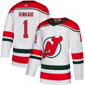 Men's Adidas New Jersey Devils Keith Kinkaid White Alternate Jersey - Authentic