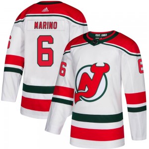 Men's Adidas New Jersey Devils John Marino White Alternate Jersey - Authentic