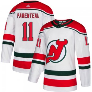Men's Adidas New Jersey Devils P. A. Parenteau White Alternate Jersey - Authentic