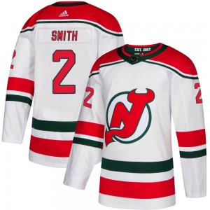 Men's Adidas New Jersey Devils Brendan Smith White Alternate Jersey - Authentic
