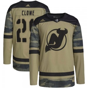 Youth Adidas New Jersey Devils Ryane Clowe Camo Military Appreciation Practice Jersey - Authentic