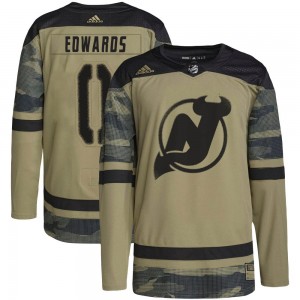 Youth Adidas New Jersey Devils Ethan Edwards Camo Military Appreciation Practice Jersey - Authentic