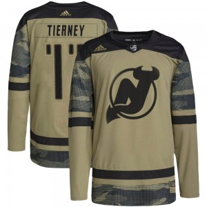 Youth Adidas New Jersey Devils Chris Tierney Camo Military Appreciation Practice Jersey - Authentic