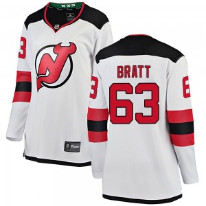 Women's Fanatics Branded New Jersey Devils Jesper Bratt White Away Jersey - Breakaway