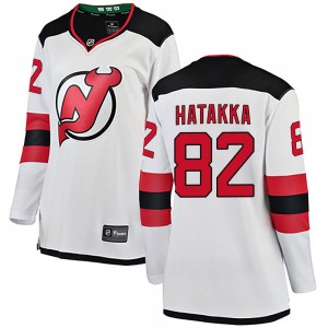 Women's Fanatics Branded New Jersey Devils Santeri Hatakka White Away Jersey - Breakaway