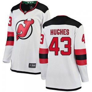 Women's Fanatics Branded New Jersey Devils Luke Hughes White Away Jersey - Breakaway