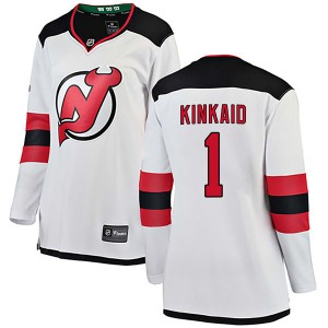 Women's Fanatics Branded New Jersey Devils Keith Kinkaid White Away Jersey - Breakaway