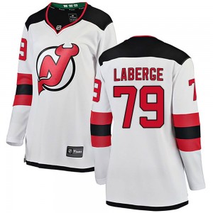 Women's Fanatics Branded New Jersey Devils Samuel Laberge White Away Jersey - Breakaway