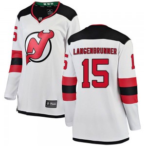 Women's Fanatics Branded New Jersey Devils Jamie Langenbrunner White Away Jersey - Breakaway