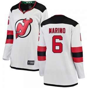 Women's Fanatics Branded New Jersey Devils John Marino White Away Jersey - Breakaway