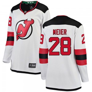 Women's Fanatics Branded New Jersey Devils Timo Meier White Away Jersey - Breakaway